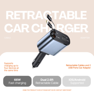 Retractable 4-in-1 Car Charger